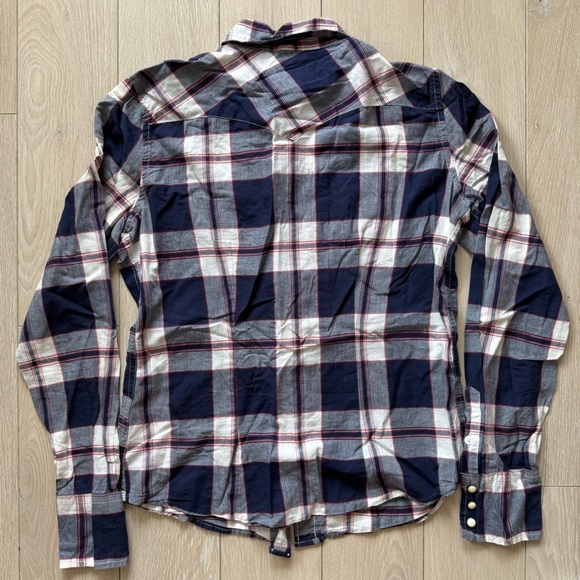 Ralph Lauren Denim & Supply Cowgirl Pearl Snap Plaid Shirt Women’s Size M - Picture 9 of 13